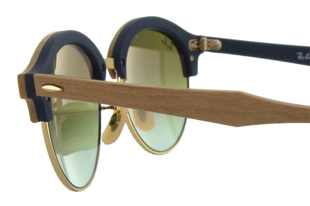 レイバン サングラス クラブラウンド RB4246M 11807Q 51 レギュラーフィット ブロー型 ミラー ウッド 木 メンズ レディース ドライブ 運転 アウトドア ブランドサングラス 紫外線 花粉対策 CLUBROUND WOOD Ray-Ban