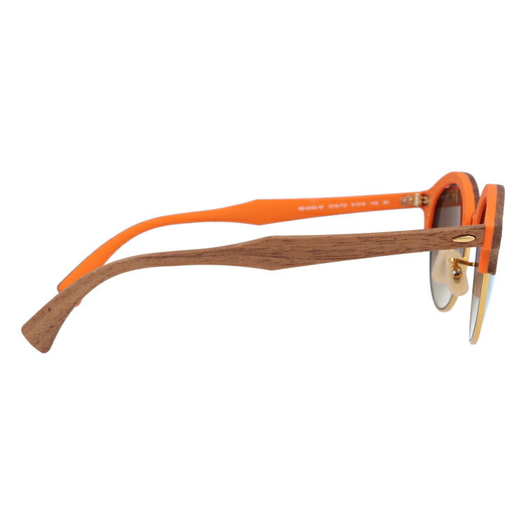 レイバン サングラス クラブラウンド RB4246M 12187O 51 レギュラーフィット ブロー型 ミラー ウッド 木 メンズ レディース ドライブ 運転 アウトドア ブランドサングラス 紫外線 花粉対策 CLUBROUND WOOD Ray-Ban