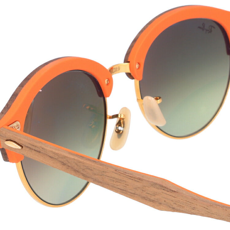 レイバン サングラス クラブラウンド RB4246M 12187O 51 レギュラーフィット ブロー型 ミラー ウッド 木 メンズ レディース ドライブ 運転 アウトドア ブランドサングラス 紫外線 花粉対策 CLUBROUND WOOD Ray-Ban