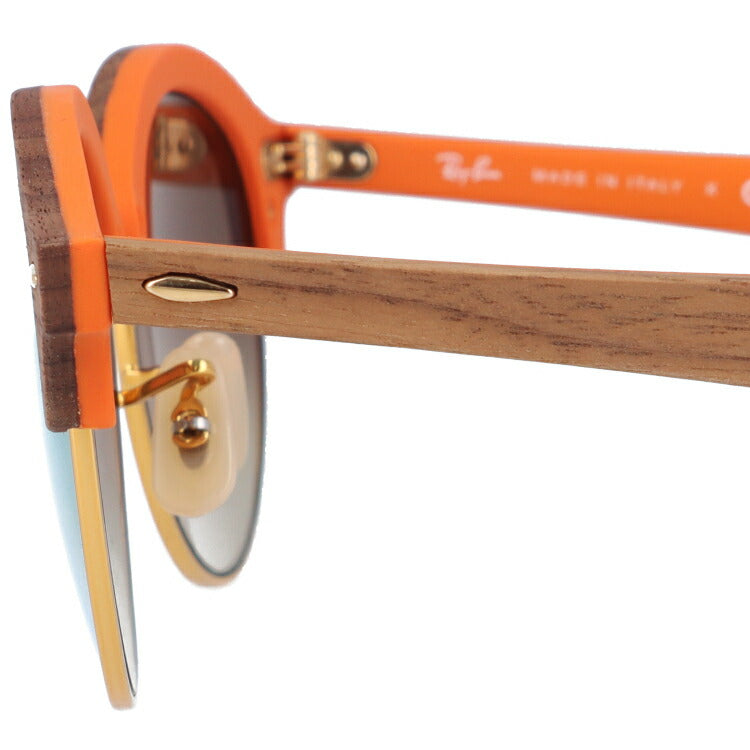 レイバン サングラス クラブラウンド RB4246M 12187O 51 レギュラーフィット ブロー型 ミラー ウッド 木 メンズ レディース ドライブ 運転 アウトドア ブランドサングラス 紫外線 花粉対策 CLUBROUND WOOD Ray-Ban