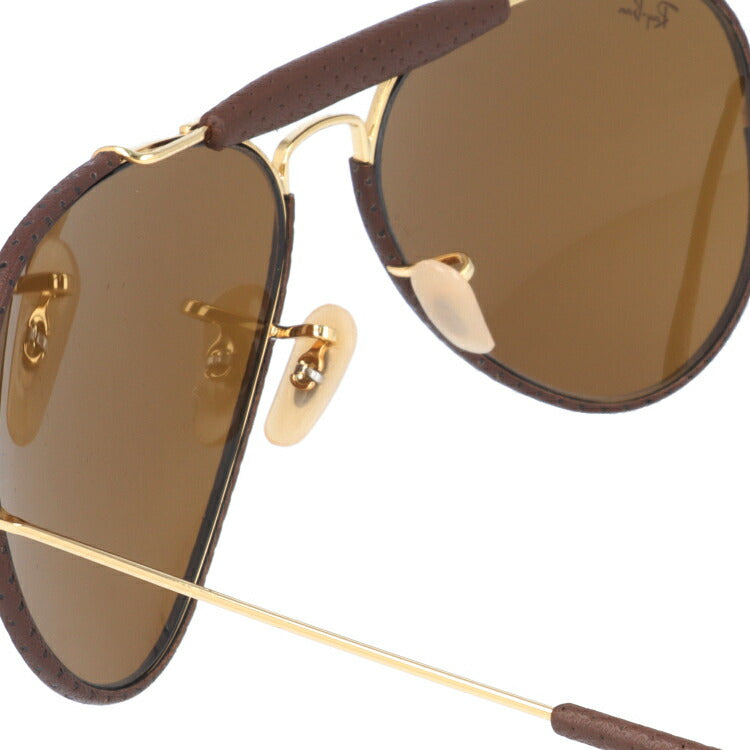 レイバン サングラス アウトドアーズマン RB3422Q 9041 58 レギュラーフィット ティアドロップ型 革 レザー メンズ レディース ドライブ 運転 アウトドア ブランドサングラス 紫外線 花粉対策 OUTDOORSMAN Ray-Ban