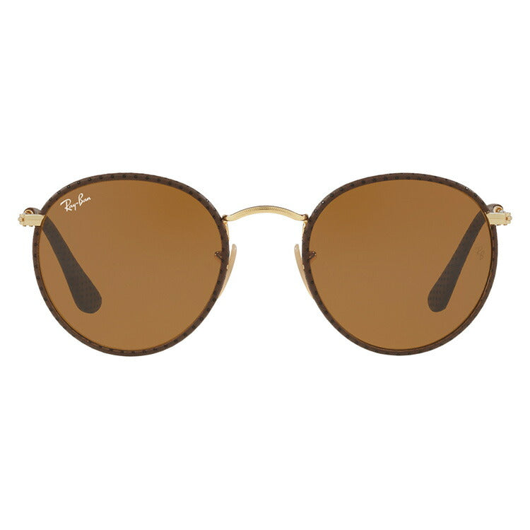 レイバン サングラス ラウンド RB3475Q 9041 50 レギュラーフィット ラウンド型 革 レザー メンズ レディース ドライブ 運転 アウトドア ブランドサングラス 紫外線 花粉対策 ROUND Ray-Ban