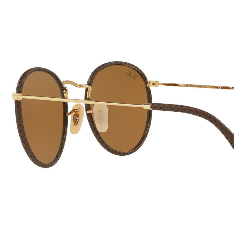 レイバン サングラス ラウンド RB3475Q 9041 50 レギュラーフィット ラウンド型 革 レザー メンズ レディース ドライブ 運転 アウトドア ブランドサングラス 紫外線 花粉対策 ROUND Ray-Ban