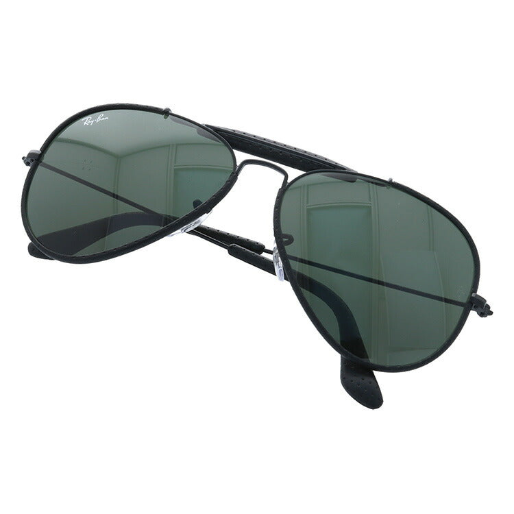 レイバン サングラス アウトドアーズマン RB3422Q 9040 58 レギュラーフィット ティアドロップ型 革 レザー メンズ レディース ドライブ 運転 アウトドア ブランドサングラス 紫外線 花粉対策 OUTDOORSMAN Ray-Ban