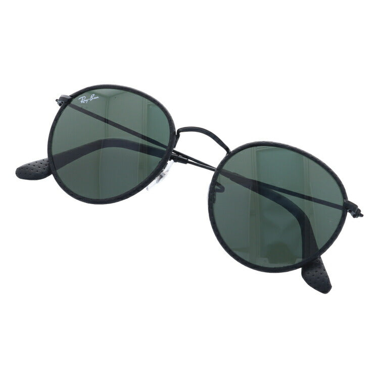 レイバン サングラス ラウンドメタル RB3475Q 9040 50 レギュラーフィット ラウンド型 革 レザー メンズ レディース ドライブ 運転 アウトドア ブランドサングラス 紫外線 花粉対策 ROUND METAL Ray-Ban