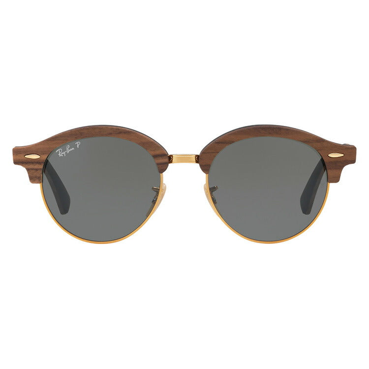 レイバン 偏光サングラス クラブラウンド RB4246M 118158 51 レギュラーフィット ブロー型 ウッド 木 メンズ レディース ドライブ 運転 アウトドア ブランドサングラス 紫外線 花粉対策 CLUBROUND WOOD Ray-Ban