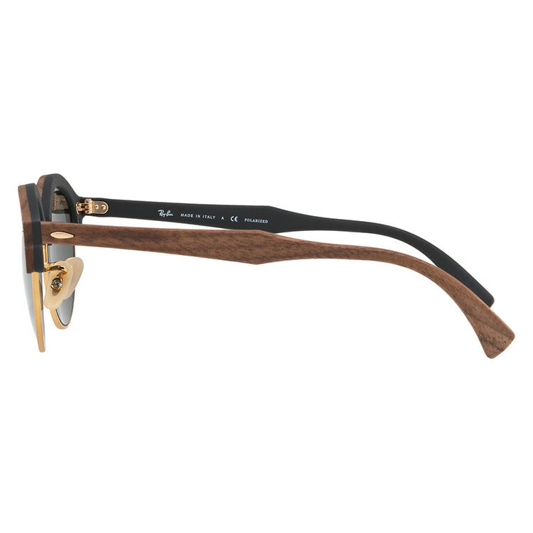 レイバン 偏光サングラス クラブラウンド RB4246M 118158 51 レギュラーフィット ブロー型 ウッド 木 メンズ レディース ドライブ 運転 アウトドア ブランドサングラス 紫外線 花粉対策 CLUBROUND WOOD Ray-Ban