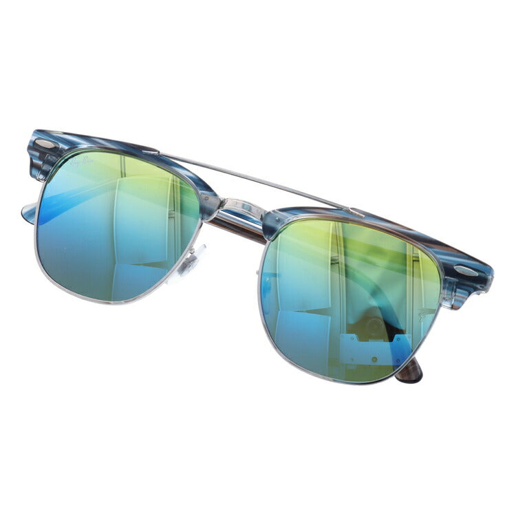 レイバン サングラス クラブマスター RB3816 1239I2 51 レギュラーフィット ブロー型 ミラー ダブルブリッジ メンズ レディース ドライブ 運転 アウトドア ブランドサングラス 紫外線 花粉対策 CLUBMASTER Ray-Ban