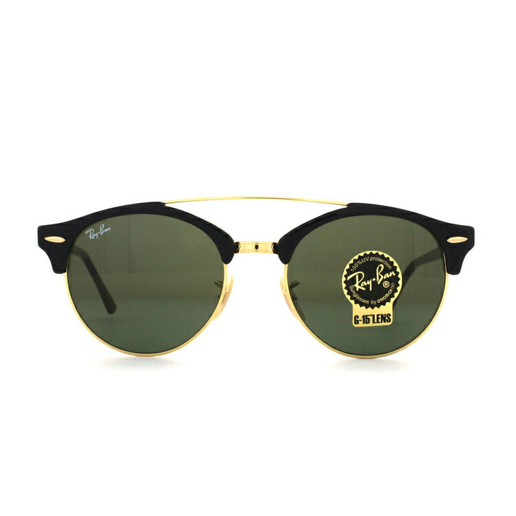 レイバン サングラス クラブラウンド RB4346 901 51 レギュラーフィット ラウンド型 G-15 グリーンレンズ ダブルブリッジ メンズ レディース ドライブ 運転 アウトドア ブランドサングラス 紫外線 花粉対策 CLUBROUND Ray-Ban