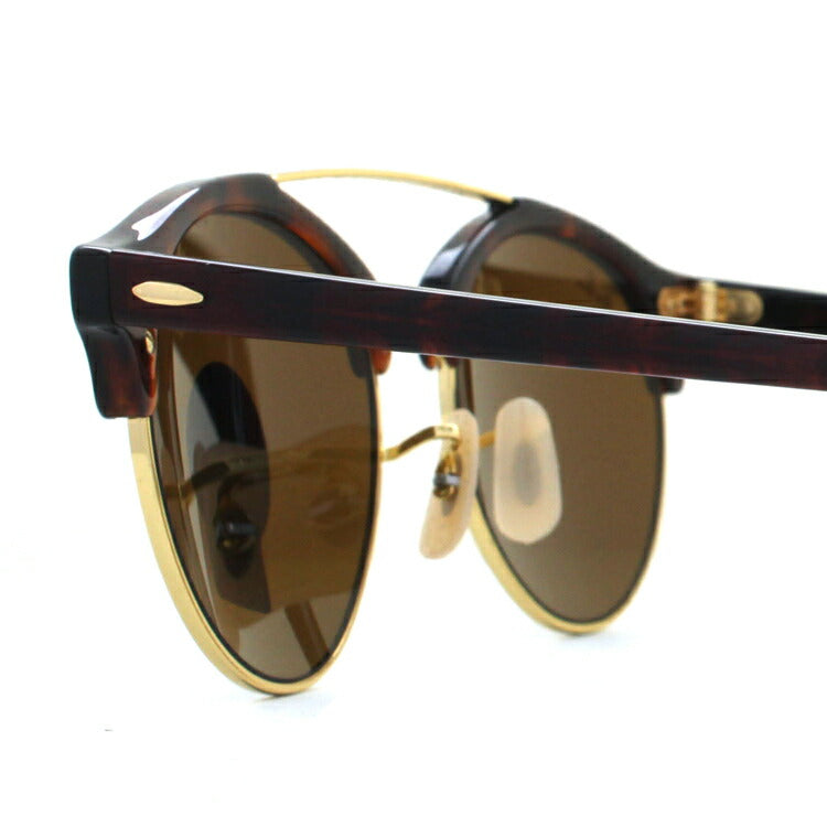 レイバン サングラス クラブラウンド RB4346 990/33 51 レギュラーフィット ラウンド型 B-15 ブラウンレンズ ダブルブリッジ メンズ レディース ドライブ 運転 アウトドア ブランドサングラス 紫外線 花粉対策 CLUBROUND Ray-Ban