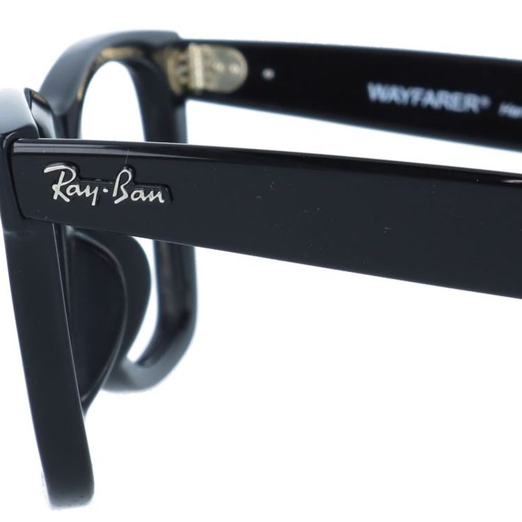 【クリアレンズセット(度付/伊達)】レイバン サングラス メガネ 度あり 度なし ウェイファーラー RB2140F 901/64 52 アジアンフィット ウェリントン型 WASHED LENSES 黒縁 黒ぶち メンズ レディース ドライブ 運転 ブランド WAYFARER Ray-Ban