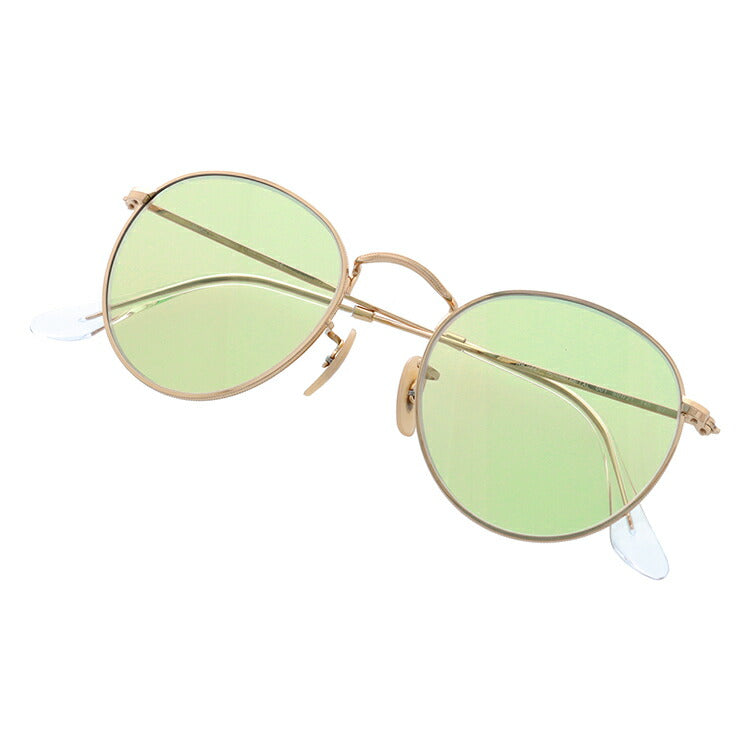 【選べる15色 ライトカラーレンズ】レイバン ライトカラー サングラス Ray-Ban RB3447 001 50・RB3447 001 53 レギュラーフィット ROUND METAL ラウンド メタル ラウンド型 メンズ レディース アウトドア 運転 ドライブ レジャー UVカット 伊達 メガネ 眼鏡