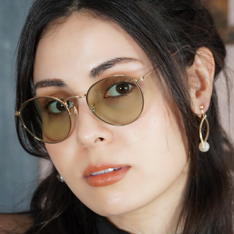【選べる15色 ライトカラーレンズ】レイバン ライトカラー サングラス Ray-Ban RB3447 001 50・RB3447 001 53 レギュラーフィット ROUND METAL ラウンド メタル ラウンド型 メンズ レディース アウトドア 運転 ドライブ レジャー UVカット 伊達 メガネ 眼鏡