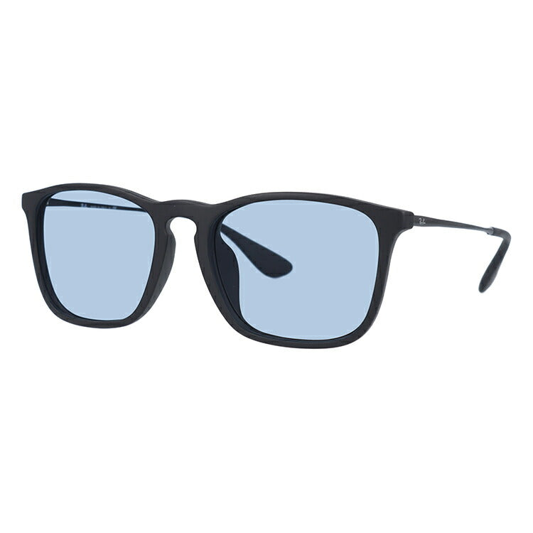 【選べる15色 ライトカラーレンズ】レイバン ライトカラー サングラス Ray-Ban RB4187F 622/8G 54 アジアンフィット CHRIS クリス ウェリントン型 メンズ レディース アウトドア 運転 ドライブ レジャー UVカット 伊達 メガネ 眼鏡