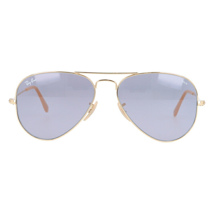 レイバン 調光サングラス アビエーター RB3025 9064V8 55・58 レギュラーフィット ティアドロップ型 EVOLVE エヴォルブ メンズ レディース ドライブ 運転 アウトドア ブランドサングラス 紫外線 花粉対策 AVIATOR Ray-Ban