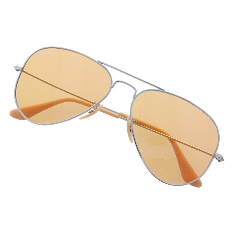 レイバン 調光サングラス アビエーター RB3025 9065V9 55・58 レギュラーフィット ティアドロップ型 EVOLVE エヴォルブ メンズ レディース ドライブ 運転 アウトドア ブランドサングラス 紫外線 花粉対策 AVIATOR Ray-Ban