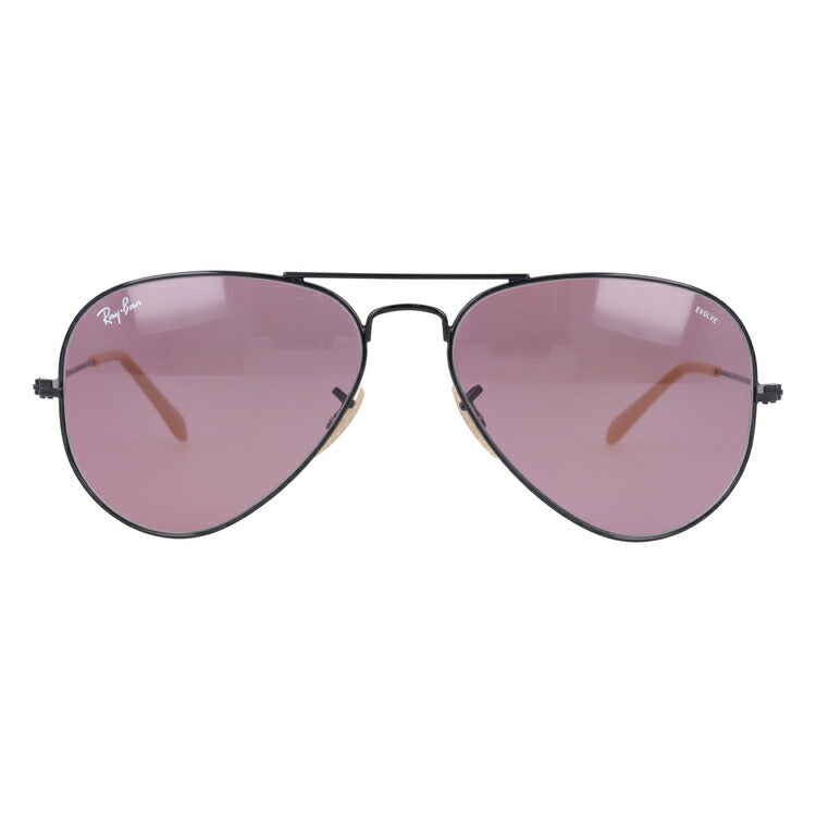 レイバン 調光サングラス アビエーター RB3025 9066Z0 55・58 レギュラーフィット ティアドロップ型 EVOLVE エヴォルブ メンズ レディース ドライブ 運転 アウトドア ブランドサングラス 紫外線 花粉対策 AVIATOR Ray-Ban