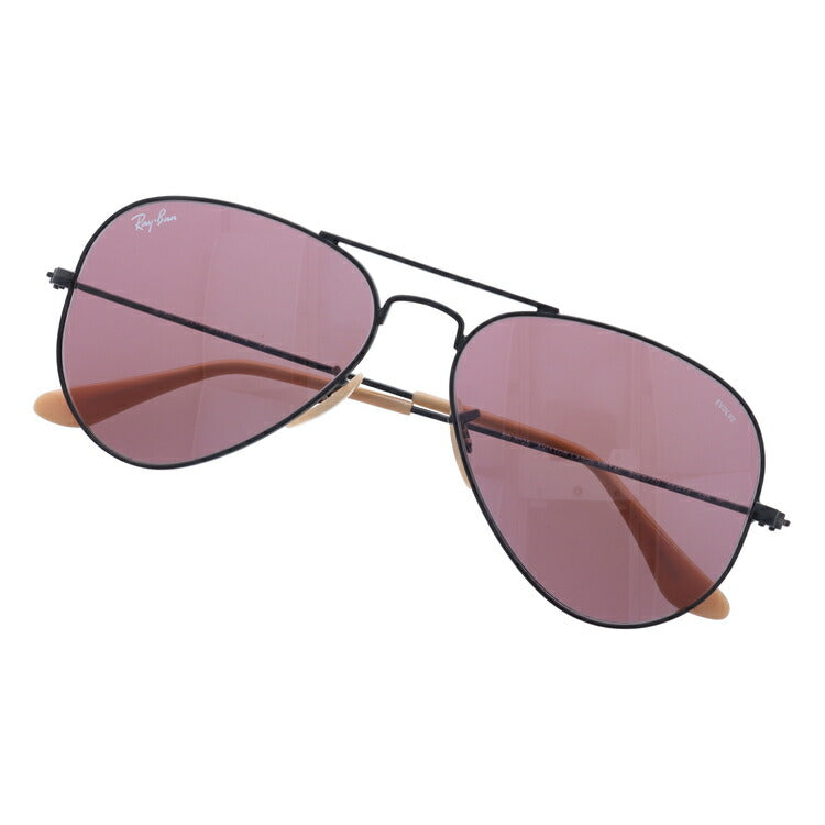 レイバン 調光サングラス アビエーター RB3025 9066Z0 55・58 レギュラーフィット ティアドロップ型 EVOLVE エヴォルブ メンズ レディース ドライブ 運転 アウトドア ブランドサングラス 紫外線 花粉対策 AVIATOR Ray-Ban