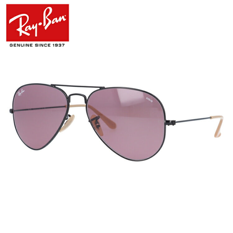 レイバン 調光サングラス アビエーター RB3025 9066Z0 55・58 レギュラーフィット ティアドロップ型 EVOLVE エヴォルブ メンズ レディース ドライブ 運転 アウトドア ブランドサングラス 紫外線 花粉対策 AVIATOR Ray-Ban