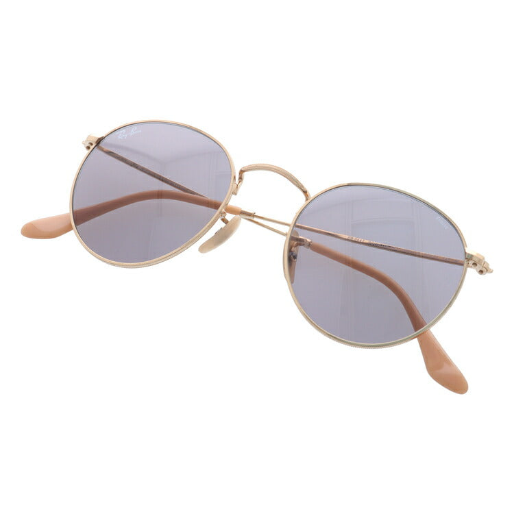 レイバン 調光サングラス ラウンドメタル RB3447 9064V8 50・53 レギュラーフィット ラウンド型 EVOLVE エヴォルブ メンズ レディース ドライブ 運転 アウトドア ブランドサングラス 紫外線 花粉対策 ROUND METAL Ray-Ban