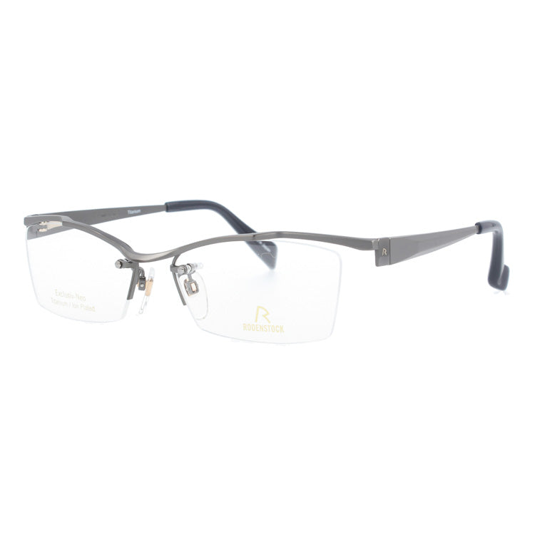 【国内正規品】ローデンストック メガネフレーム RODENSTOCK 度付き 度なし 伊達 だて 眼鏡 メンズ レディース R0027-C 54/56サイズ スクエア(ハーフリム) UVカット 紫外線 ラッピング無料