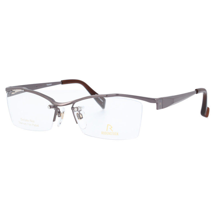 【国内正規品】ローデンストック メガネフレーム RODENSTOCK 度付き 度なし 伊達 だて 眼鏡 メンズ レディース R0027-D 54/56サイズ スクエア(ハーフリム) UVカット 紫外線 ラッピング無料