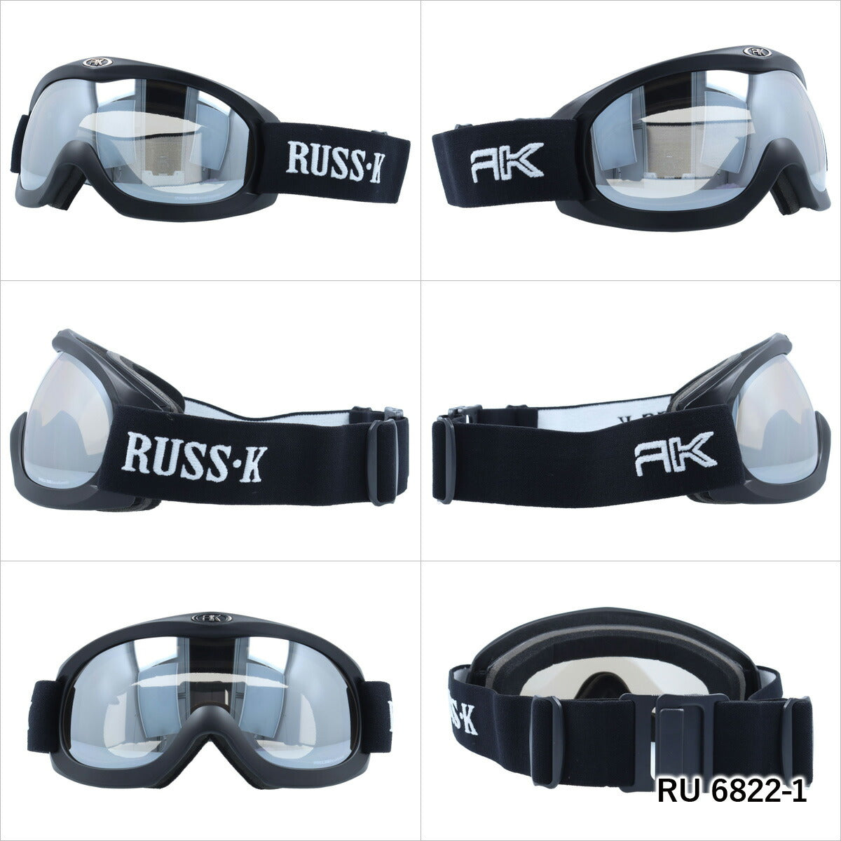 ミラーレンズ スノーゴーグル スキー スノーボード スノボ 球面ダブルレンズ フレームあり メンズ レディース ウィンタースポーツ 曇り防止 曇り止め 誕生日 プレゼント RUSS・K ラスケー RU 6822 男性 女性