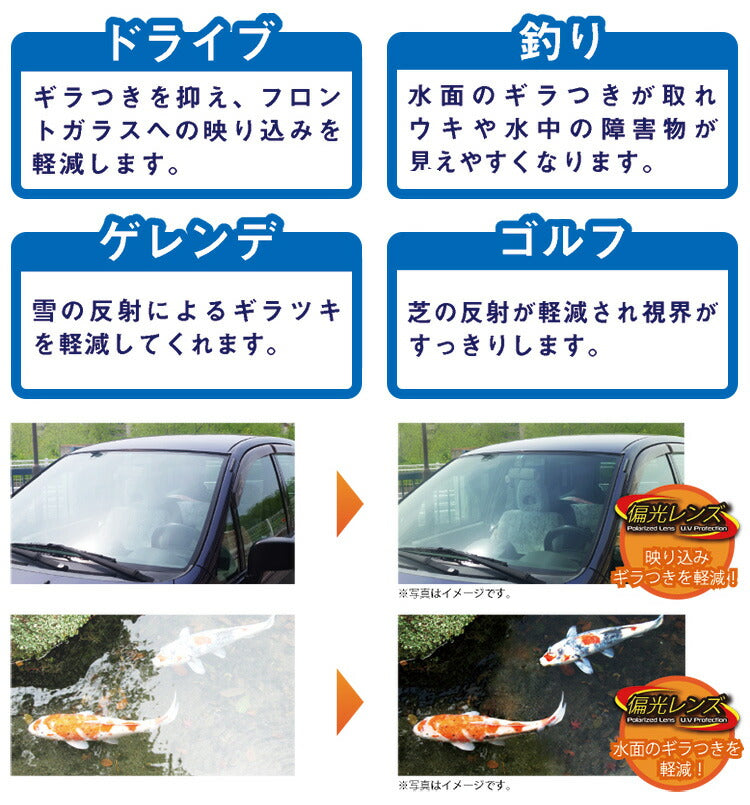 オーバーグラス 偏光サングラス アークスタイル ARC Style SGB5104 全2カラー スクエア スポーツ 釣り ドライブ モデル UVカット ラッピング無料