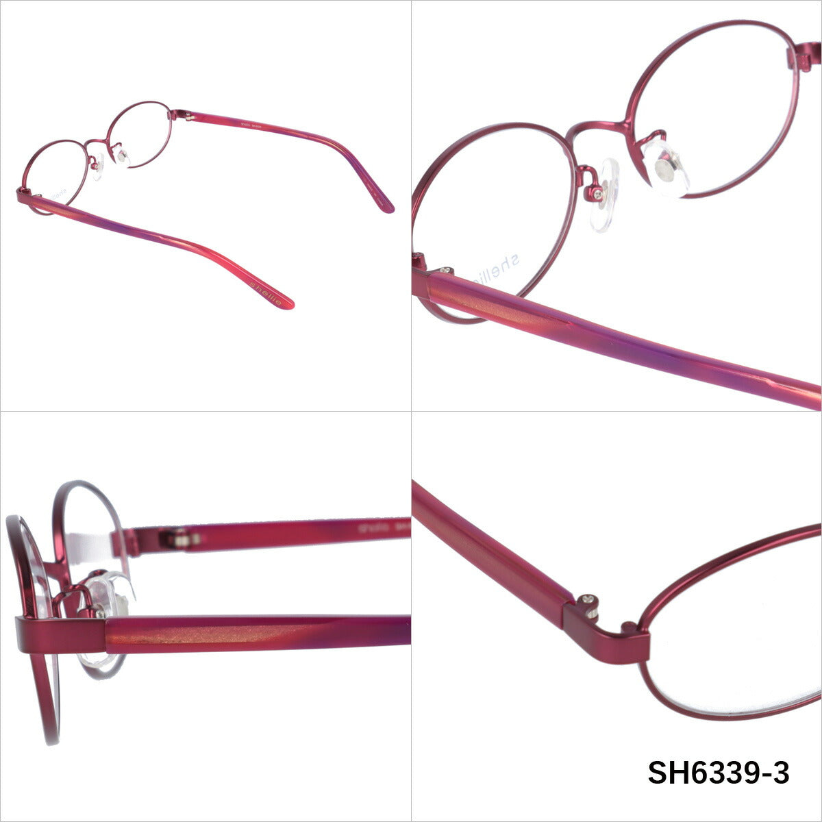 メガネ 眼鏡 度付き 度なし おしゃれ shellie シェリー SH 6339 全3色 52サイズ オーバル型 レディース 女性 UVカット 紫外線 ブランド サングラス 伊達 ダテ|老眼鏡・PCレンズ・カラーレンズ・遠近両用対応可能 ラッピング無料