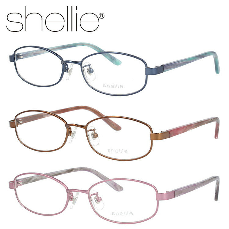 メガネ 眼鏡 度付き 度なし おしゃれ shellie シェリー SH 6340 全3色 51サイズ オーバル型 レディース 女性 UVカット 紫外線 ブランド サングラス 伊達 ダテ|老眼鏡・PCレンズ・カラーレンズ・遠近両用対応可能 ラッピング無料