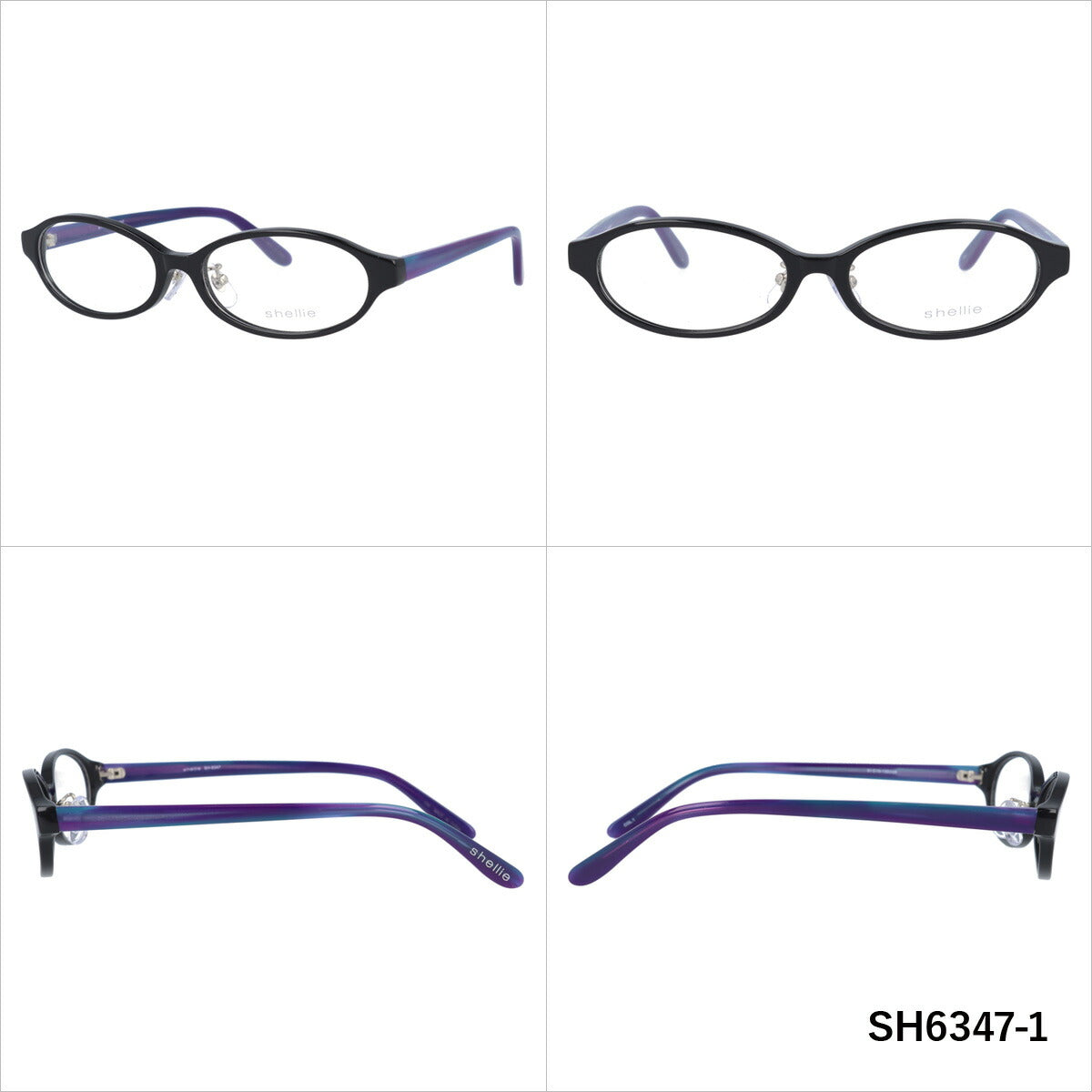 メガネ 眼鏡 度付き 度なし おしゃれ shellie シェリー SH 6347 全3色 51サイズ オーバル型 レディース 女性 UVカット 紫外線 ブランド サングラス 伊達 ダテ|老眼鏡・PCレンズ・カラーレンズ・遠近両用対応可能 ラッピング無料