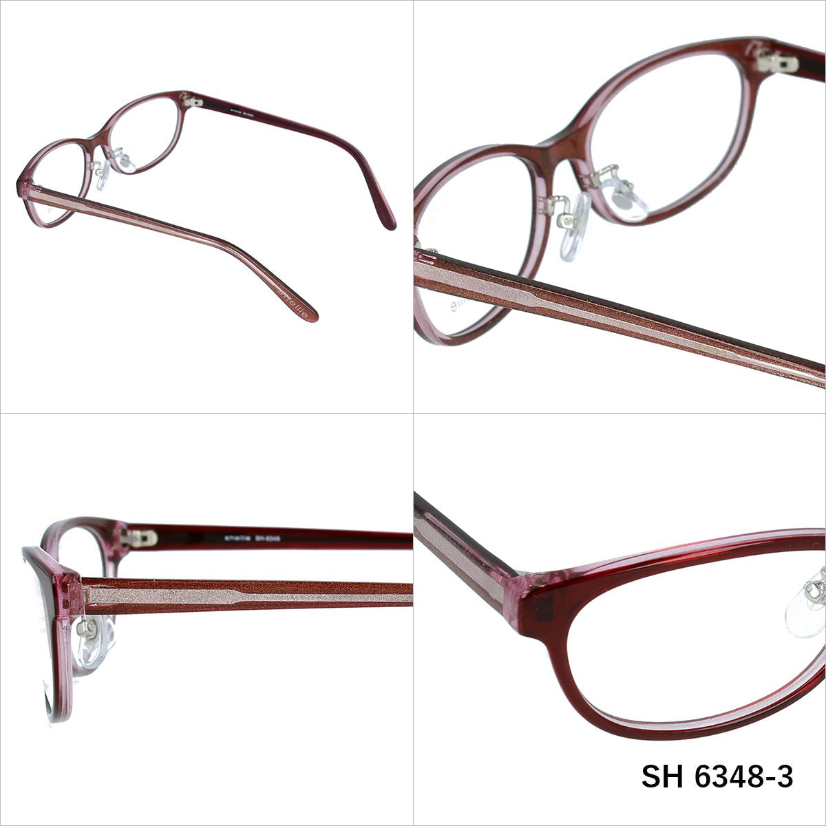 メガネ 眼鏡 おしゃれ shellie シェリー SH 6348 全3色 52サイズ オーバル型 レディース 女性 UVカット 紫外線 ブランド サングラス 伊達 ダテラッピング無料