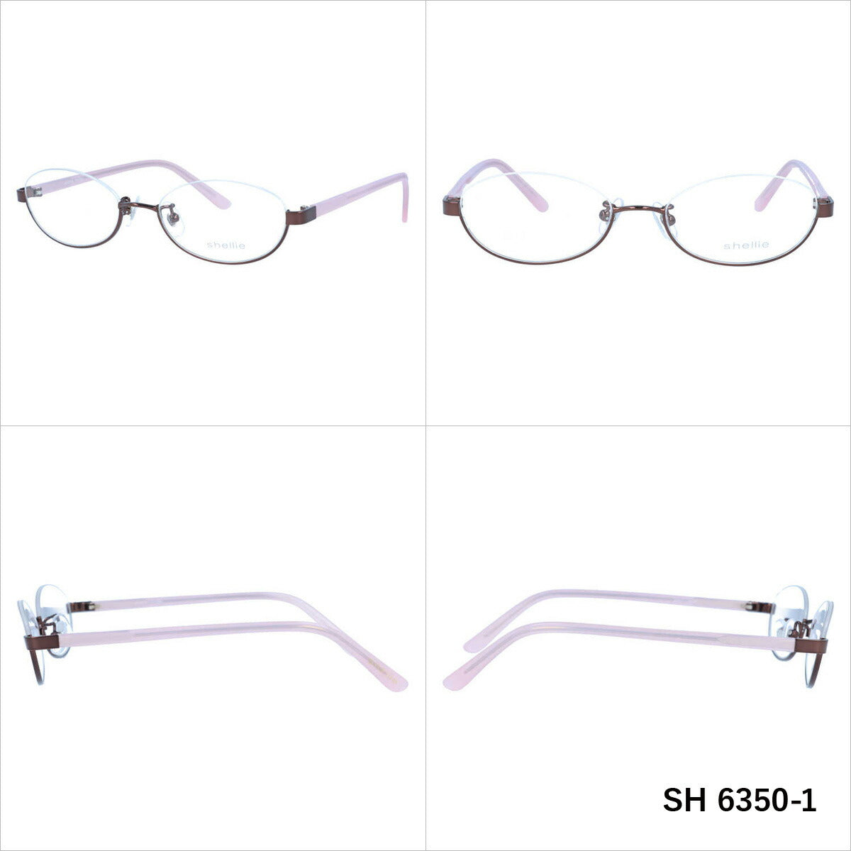 メガネ 眼鏡 度付き 度なし おしゃれ shellie シェリー SH 6350 全3色 51サイズ オーバル型 レディース 女性 UVカット 紫外線 ブランド サングラス 伊達 ダテ|老眼鏡・PCレンズ・カラーレンズ・遠近両用対応可能 ラッピング無料
