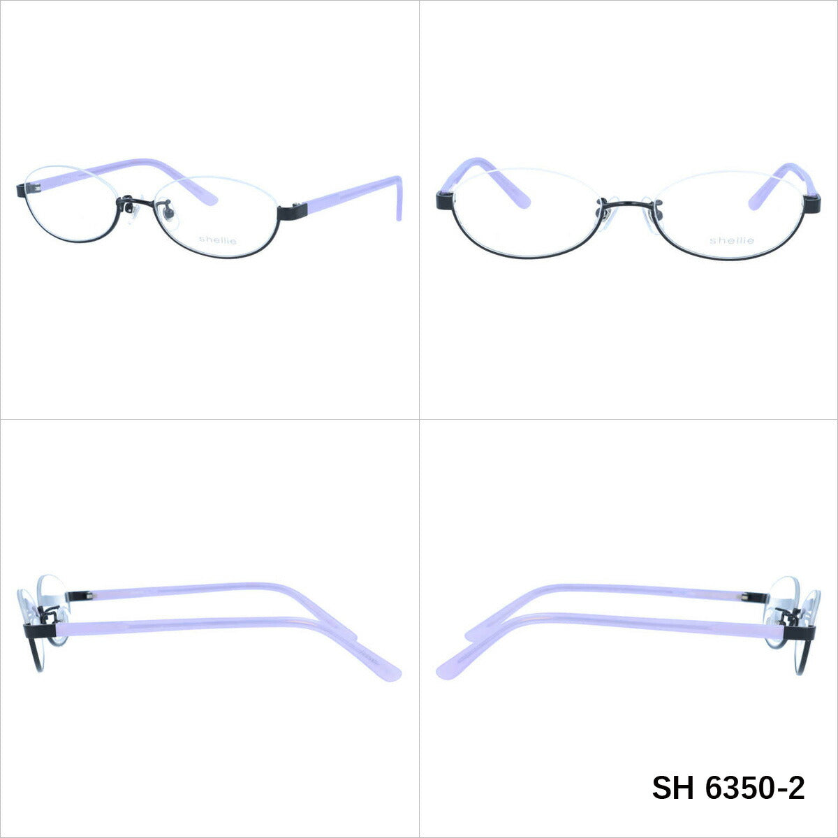 メガネ 眼鏡 度付き 度なし おしゃれ shellie シェリー SH 6350 全3色 51サイズ オーバル型 レディース 女性 UVカット 紫外線 ブランド サングラス 伊達 ダテ|老眼鏡・PCレンズ・カラーレンズ・遠近両用対応可能 ラッピング無料