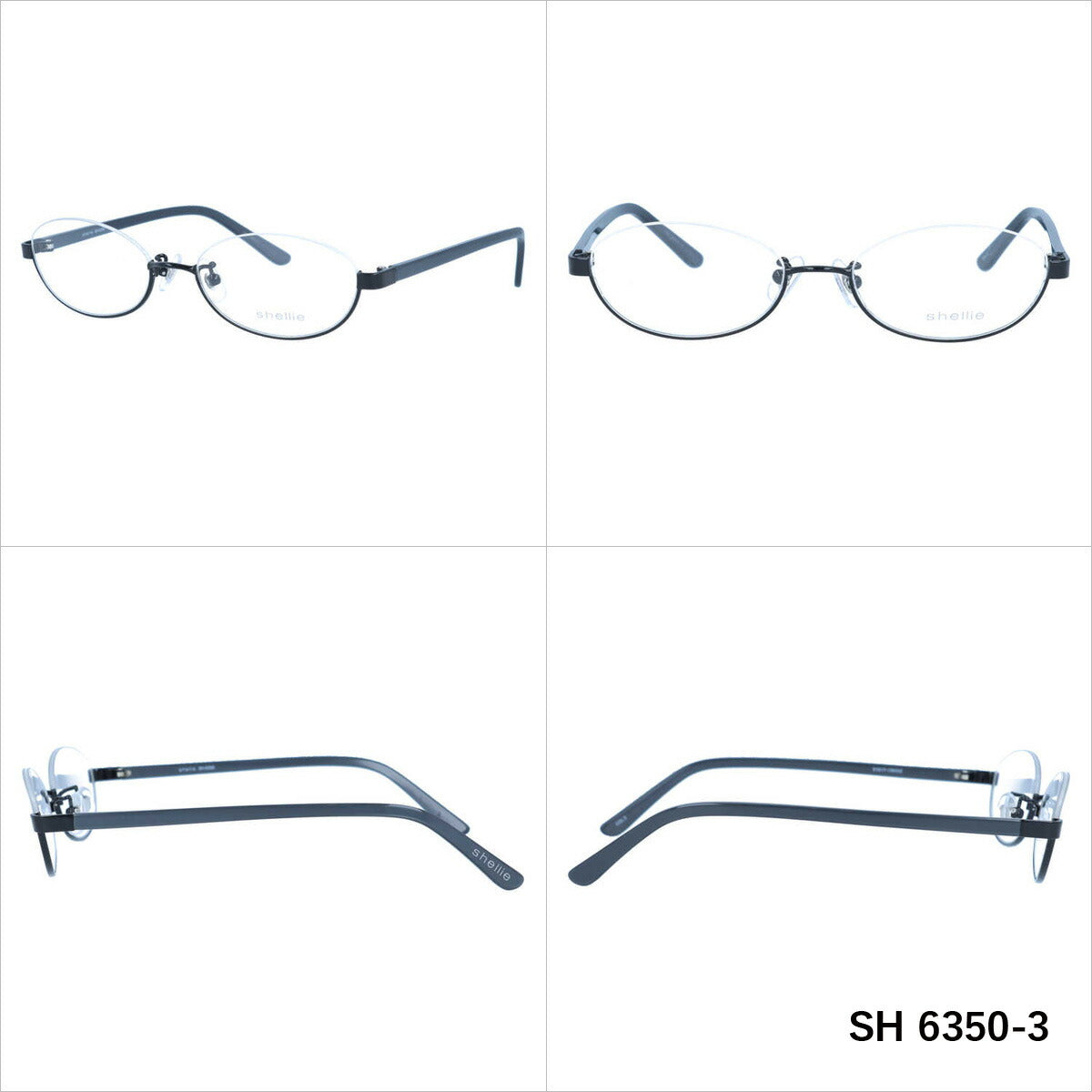 メガネ 眼鏡 度付き 度なし おしゃれ shellie シェリー SH 6350 全3色 51サイズ オーバル型 レディース 女性 UVカット 紫外線 ブランド サングラス 伊達 ダテ|老眼鏡・PCレンズ・カラーレンズ・遠近両用対応可能 ラッピング無料