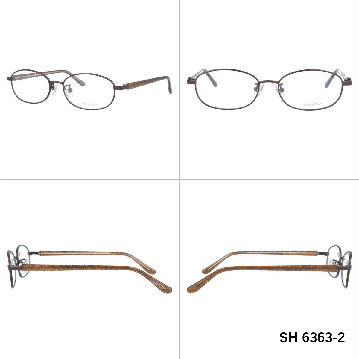 シェリー メガネ 眼鏡 フレーム 度付き 伊達 カラーレンズ メンズ レディース shellie ブランド SH 6363 53 オーバル | 老眼鏡 PCレンズ ブルーライトカット 遠近両用 対応可能 紫外線 対策 おすすめ 人気 プレゼント