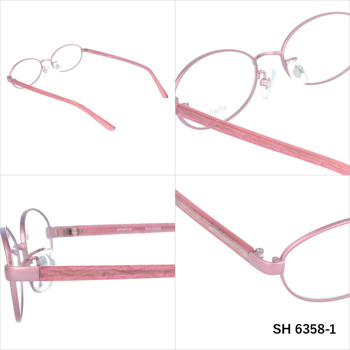 シェリー メガネフレーム 伊達メガネ shellie SH 6358 52サイズ スクエア ユニセックス メンズ レディース