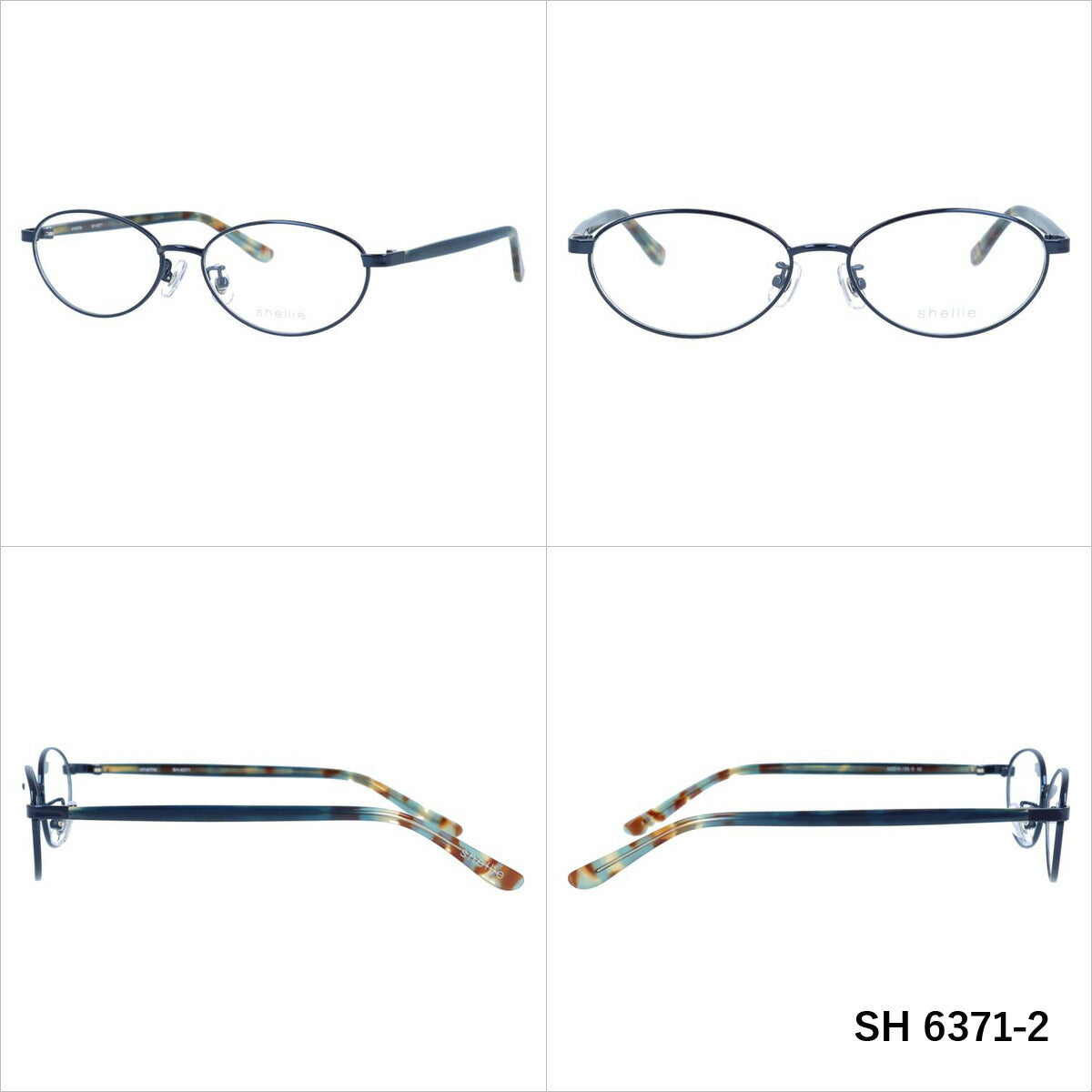 シェリー メガネフレーム 伊達メガネ shellie SH 6371 52サイズ オーバル ユニセックス メンズ レディース