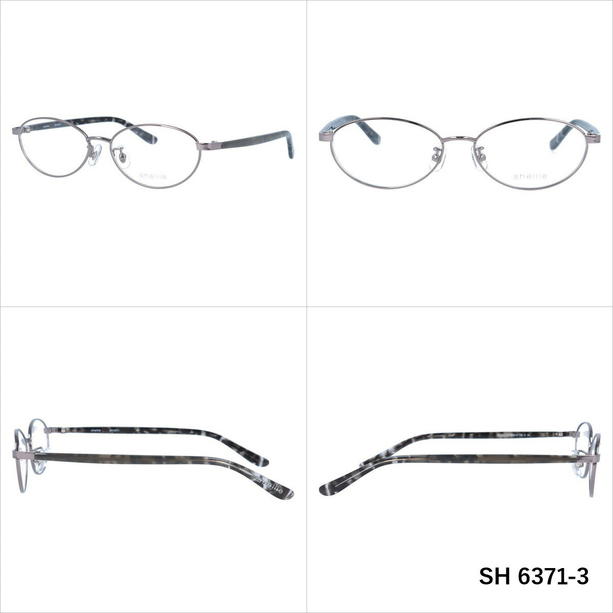 シェリー メガネフレーム 伊達メガネ shellie SH 6371 52サイズ オーバル ユニセックス メンズ レディース