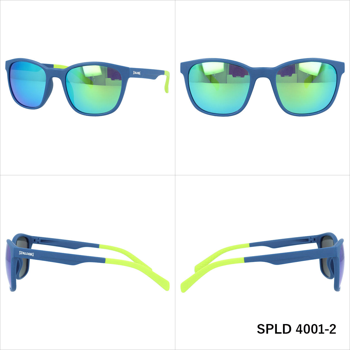スポルディング 偏光サングラス ミラーレンズ アジアンフィット SPALDING SPLD4001 全2カラー 54サイズ ウェリントン型 ポラライズド ユニセックス メンズ レディース