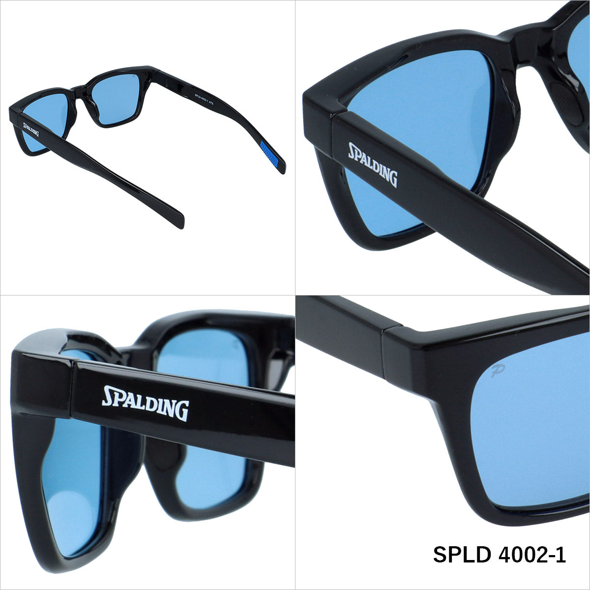 スポルディング 偏光サングラス アジアンフィット SPALDING SPLD4002 全2カラー 50サイズ ウェリントン型 ポラライズド ユニセックス メンズ レディース