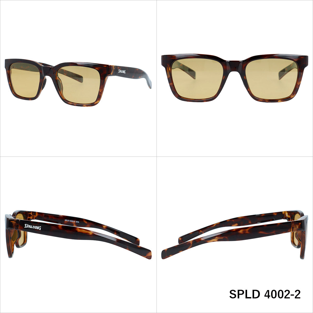 スポルディング 偏光サングラス アジアンフィット SPALDING SPLD4002 全2カラー 50サイズ ウェリントン型 ポラライズド ユニセックス メンズ レディース
