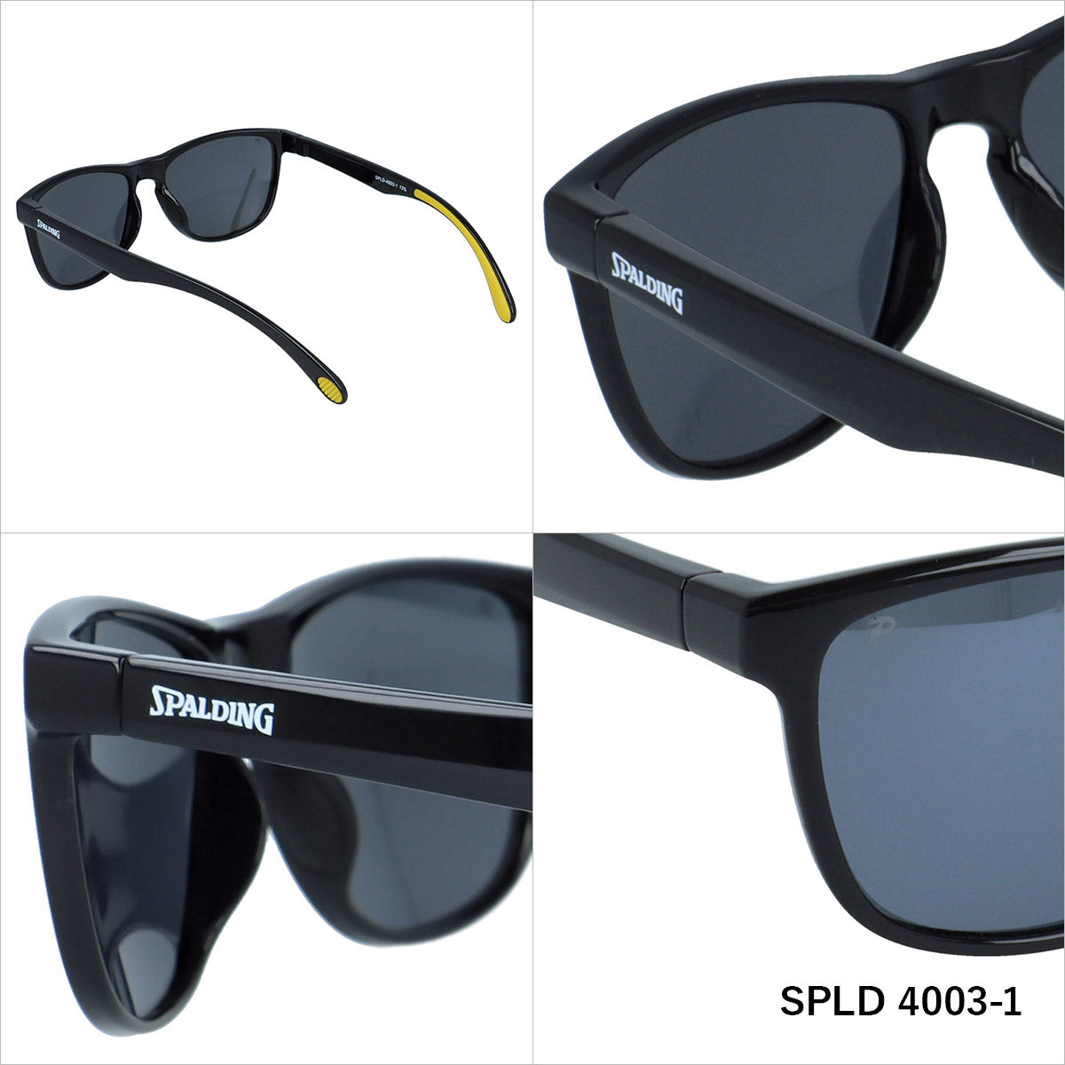 スポルディング 偏光サングラス ミラーレンズ アジアンフィット SPALDING SPLD4003 全2カラー 56サイズ ウェリントン型 ポラライズド ユニセックス メンズ レディース