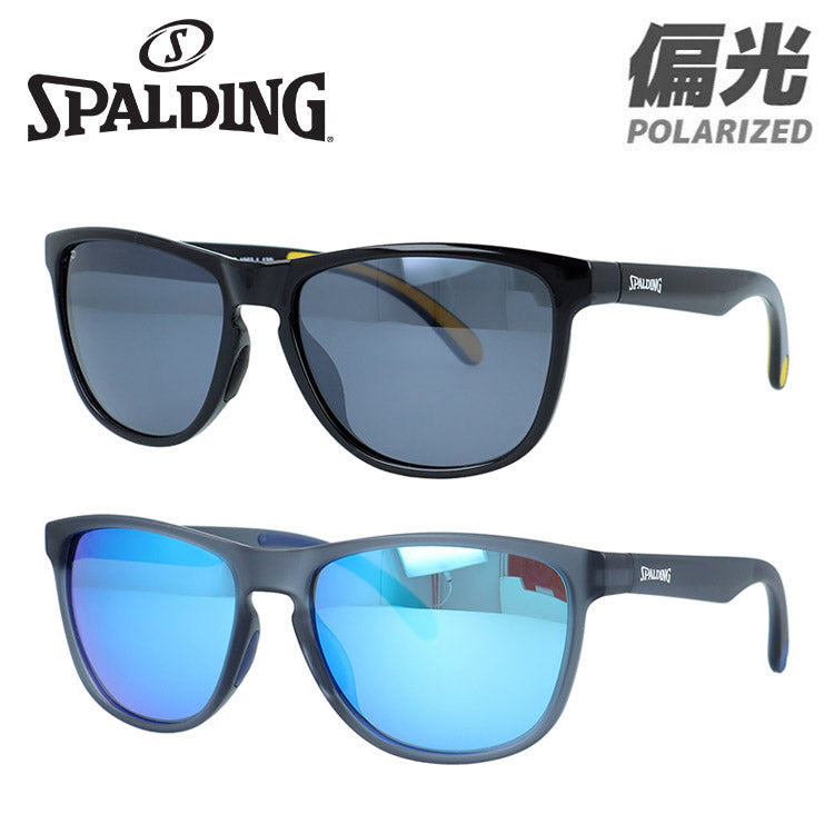 スポルディング 偏光サングラス ミラーレンズ アジアンフィット SPALDING SPLD4003 全2カラー 56サイズ ウェリントン型 ポラライズド ユニセックス メンズ レディース