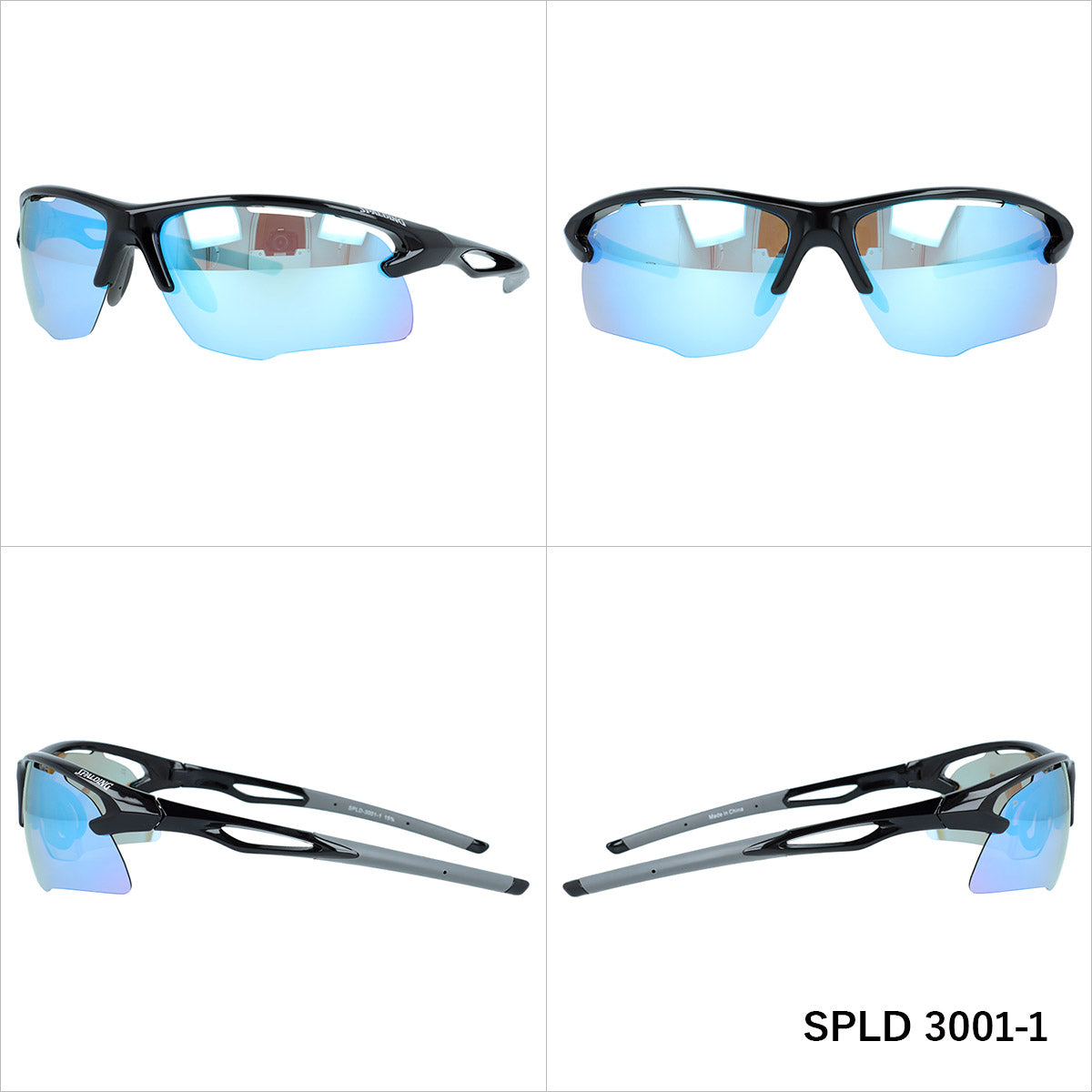 スポルディング 偏光サングラス ミラーレンズ アジアンフィット SPALDING SPLD3001 全2カラー 73サイズ スポーツ型 ポラライズド ユニセックス メンズ レディース
