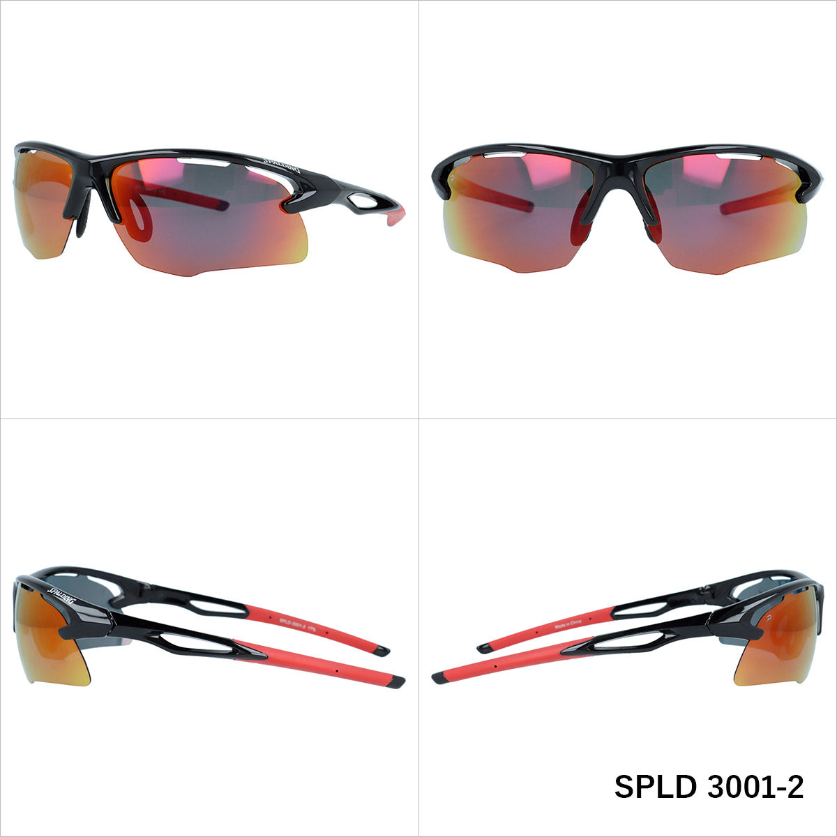 スポルディング 偏光サングラス ミラーレンズ アジアンフィット SPALDING SPLD3001 全2カラー 73サイズ スポーツ型 ポラライズド ユニセックス メンズ レディース