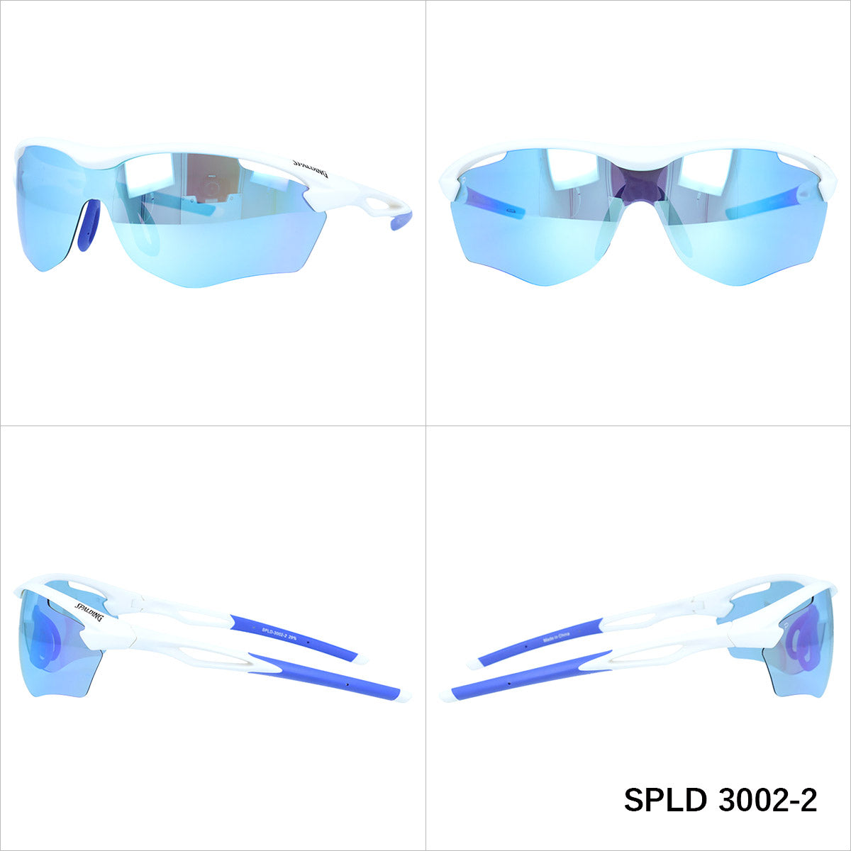 スポルディング 偏光サングラス ミラーレンズ アジアンフィット SPALDING SPLD3002 全2カラー 170サイズ スポーツ型 ポラライズド ユニセックス メンズ レディース