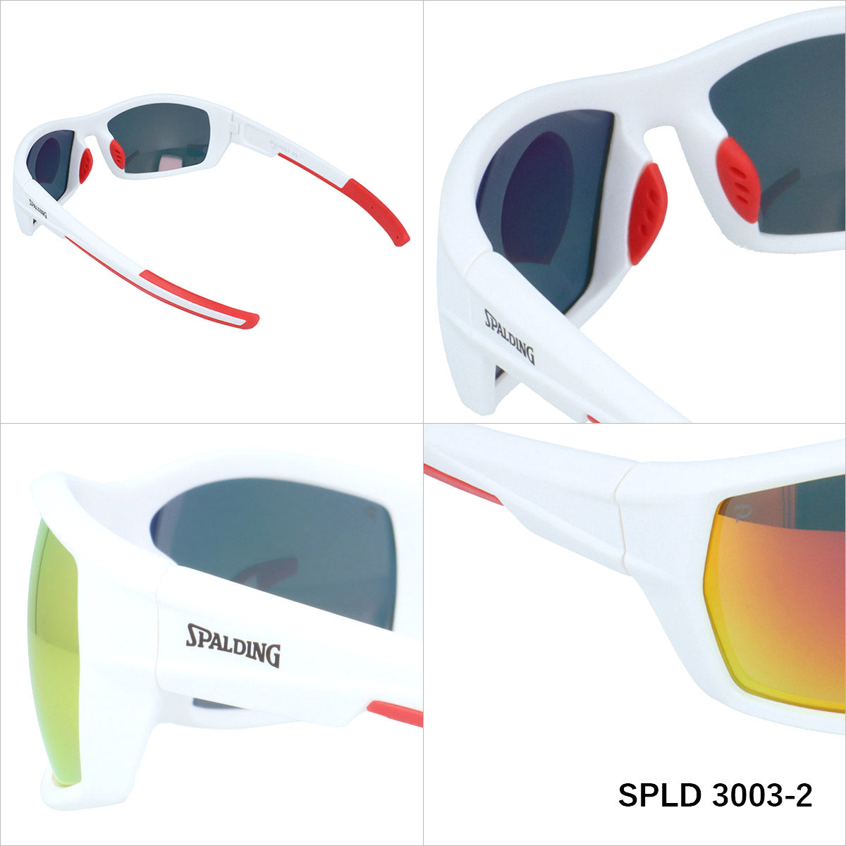 スポルディング 偏光サングラス ミラーレンズ アジアンフィット SPALDING SPLD3003 全2カラー 60サイズ スポーツ型 ポラライズド ユニセックス メンズ レディース