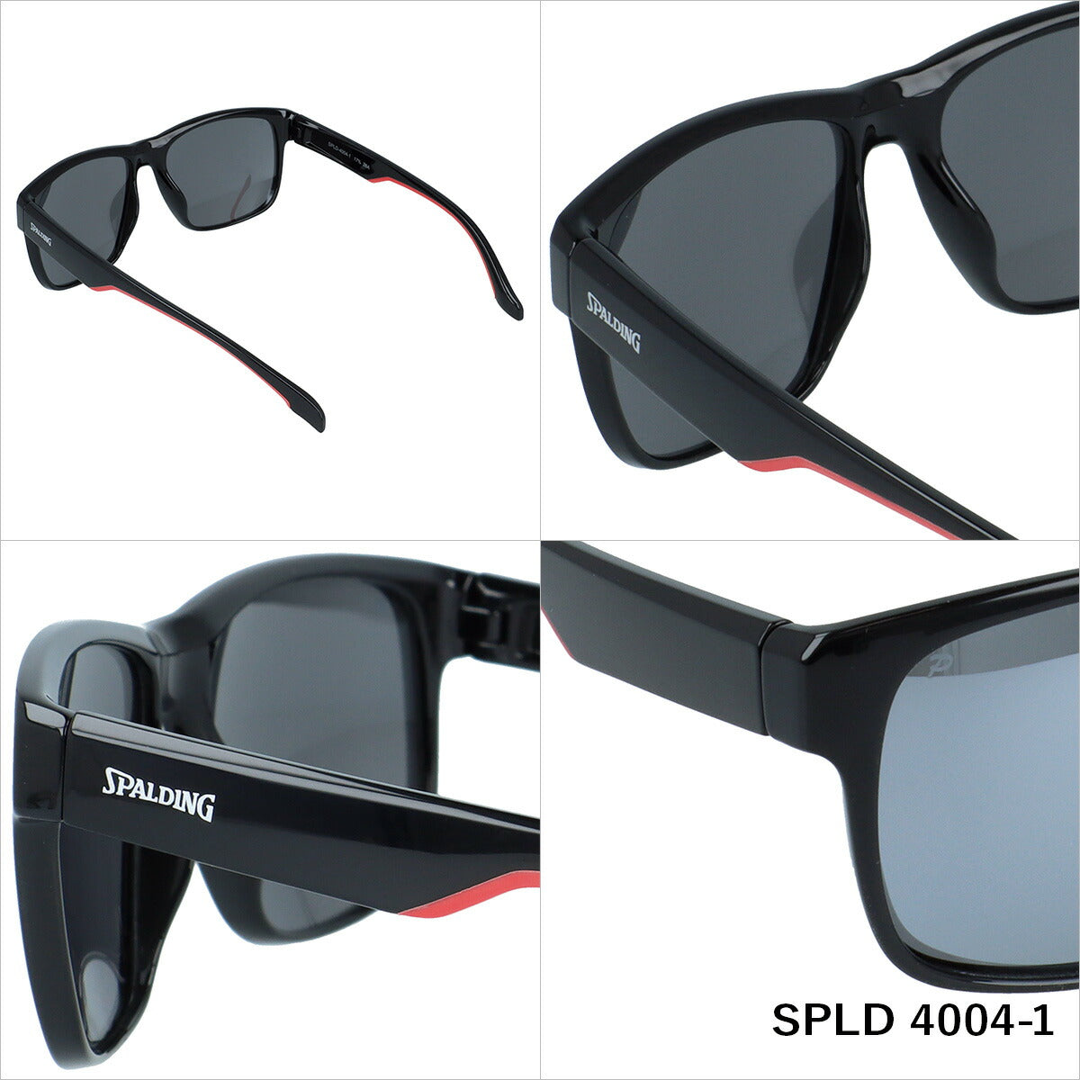 スポルディング サングラス 偏光サングラス ミラーレンズ アジアンフィット SPALDING SPLD4004 54サイズ 全2カラー ウェリントン型 乱反射をカットしクリアな視界へ ユニセックス メンズ レディース