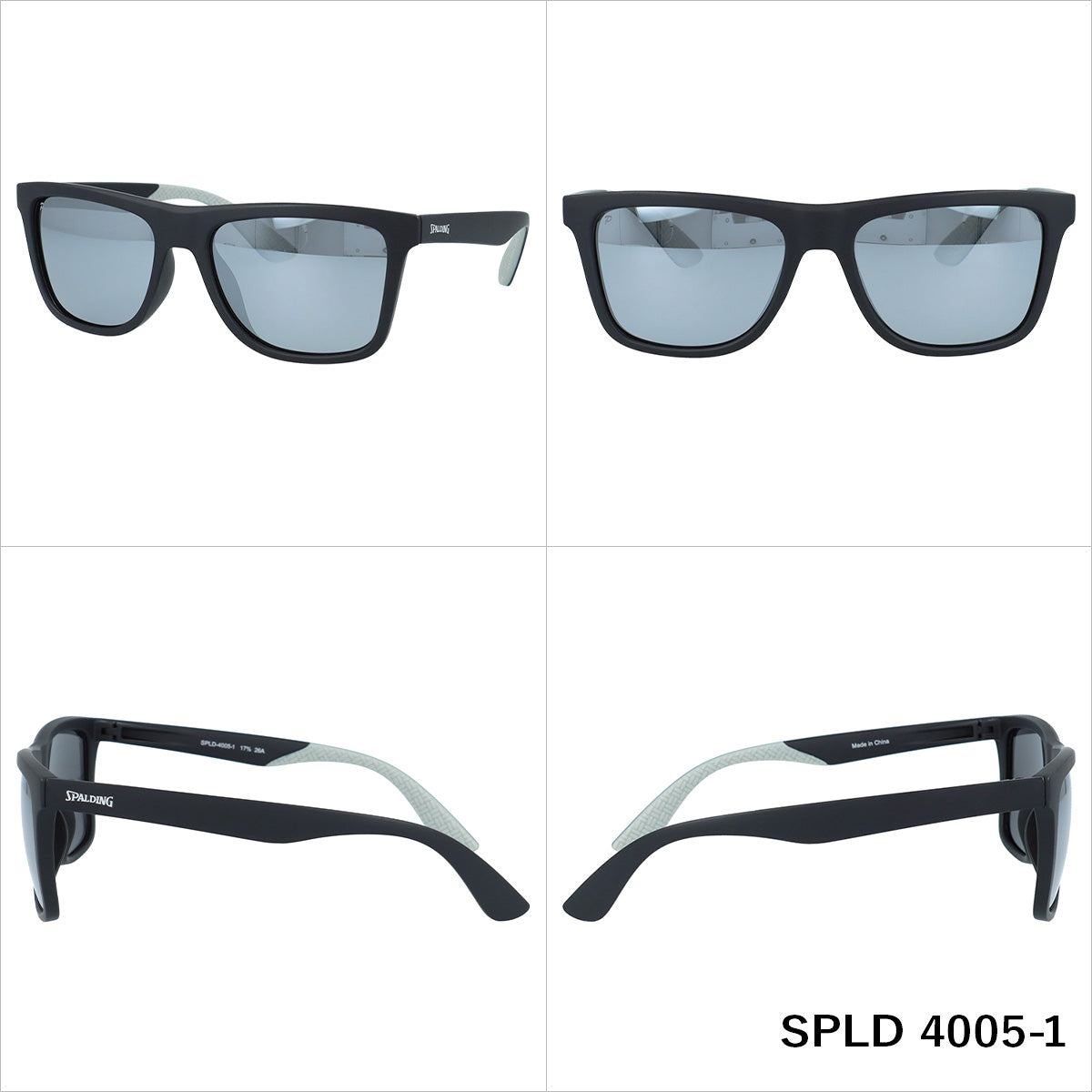 スポルディング サングラス 偏光サングラス ミラーレンズ アジアンフィット SPALDING SPLD4005 56サイズ 全2カラー ウェリントン型 乱反射をカットしクリアな視界へ ユニセックス メンズ レディース